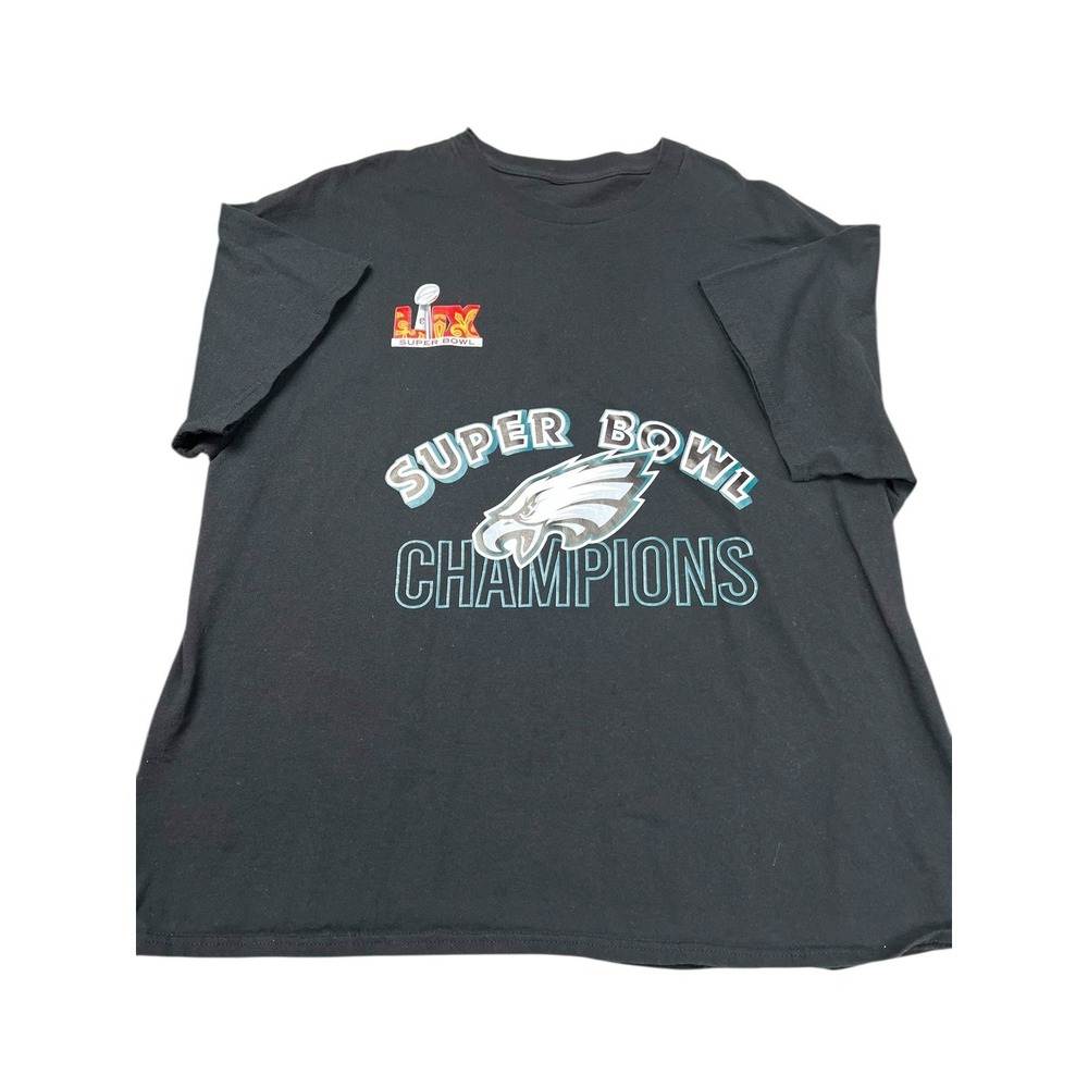 Philadelphia Eagles Super Bowl LIX 59 Champions T-Shirt Black‎ Men's Large or XL